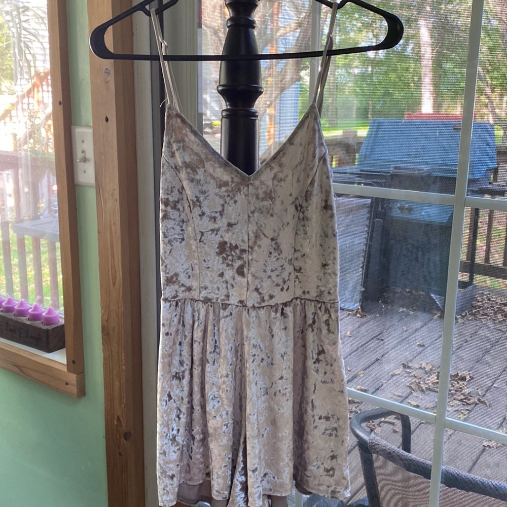 Blush Pink Satin Romper Size M